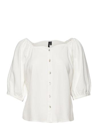 Vmjesmilo 2/4 Top Wvn Ga White Vero Moda