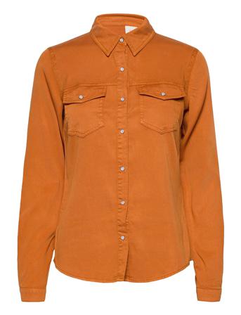 Vibista Denim Shirt/Su-Noos Langermet Skjorte Oransje Vila