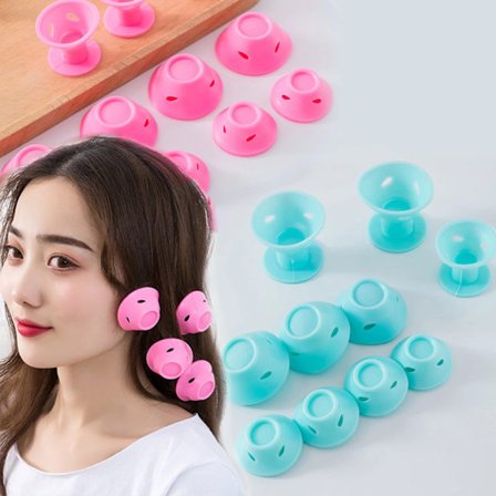 10pcs Soft Silicone Heatless Hair Roller Curler Twist Hair Rollers Clips No Heat Hair Curls DIY Salon Hair Styling Tool For Girl