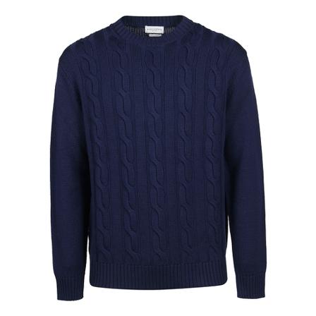 Ballantyne, Maxi Braid Sweater Blauw, Heren, Maat:M