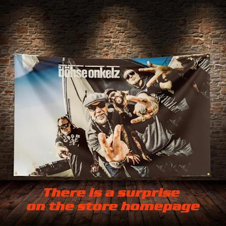 3 x 5 FT B-Bohse Onkelzs Flag Banner Musik Poster Event Tapet Baggrund Havefest Banner Værelse Garage Stue Dekoration ZZZ1153 150 x 240cm