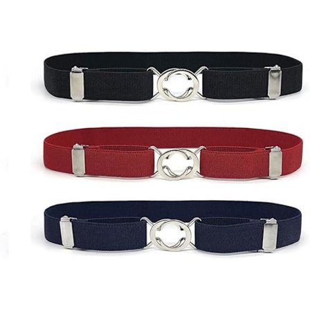 3-pak Børnebælte Justerbart Elastisk Strækbælte til Drenge og Piger