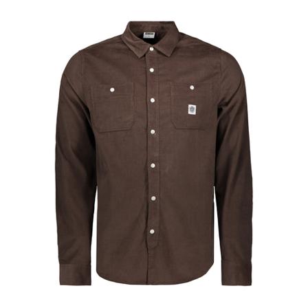 Kultivate, Overhemd Shirt Bruin, Heren, Maat:S,stof
