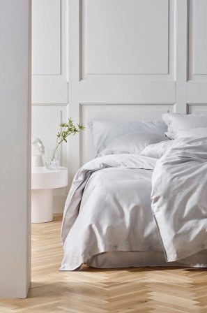 Jotex - Dynetrekk i Sateng Sølvgrå - PAILY - Kjøp Sengesett hos Jotex