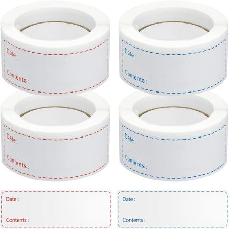 500 st självhäftande etiketter frysetiketter burketiketter 2,5x7,5 cm