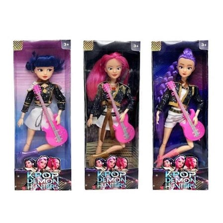 K-POP Demon Hunters Baribie Dockor (3-pakning) - Kpop Jentegruppe Idol Action Figur Samleobjekt Vinyl Figurin Leke for Barn Fans