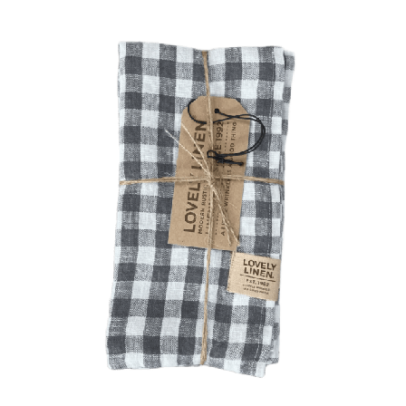 Lovely Linen Servetter Misty I Tvättat Lin Bordstextil Unisex Grå 45x45 cm