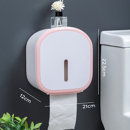 Perforerad toalettpappershållare, för förvaring av toalettpapper (romantisk puder)