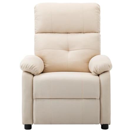 Vidaxl Elektrisk Reclinerfåtölj Gräddvit Tyg Creme