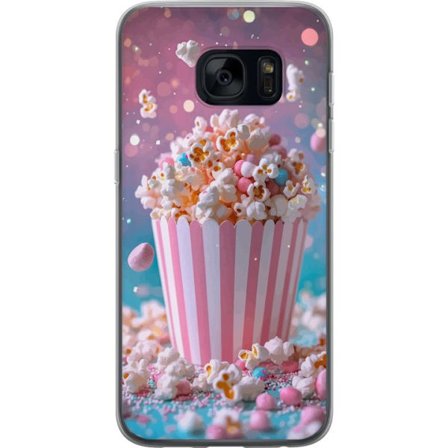 Kompatibelt Mobilskal till Samsung Samsung Galaxy S7 Popcorn-hink retro bio snacks rolig figur