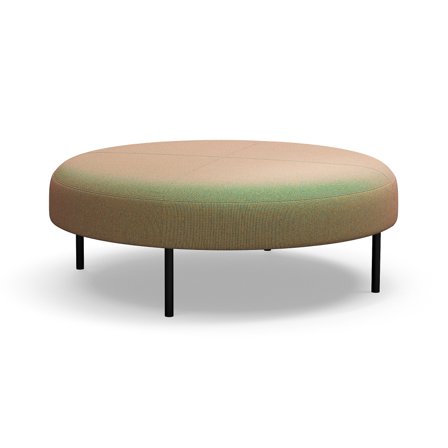 Hocker, VARIETY, Ø 1200mm, Stoff Blues CSII, türkis-orange