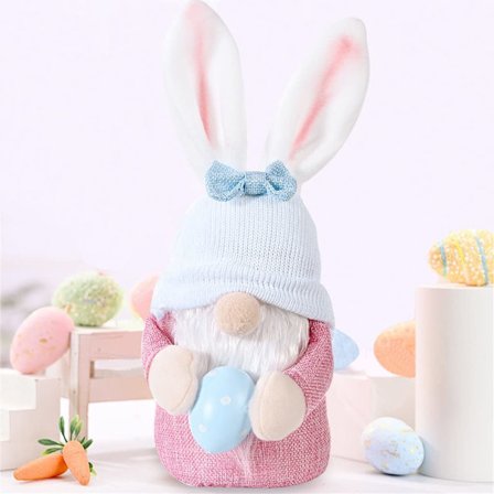 Påsk Gnome, Rosa Påsk Gnome Plysch, som Påskpresenter till Barn Flickor, Påsk Mjukdjur som Påskdekorationer, Dekorationer för Hembord Fest