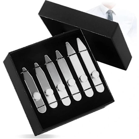 3 Par Rustfri Kraveforstærkere, Kravestøtter Skjortekrave