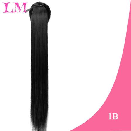 Syntetiska Falska Hårstycken Afro Long Rak Drawstring Ponytai
