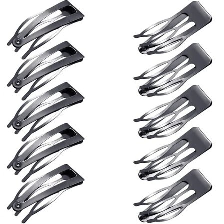 24 Stykker Dobbelt Greb Hårklemmer Metal Snap Hårklemmer Hår Barre