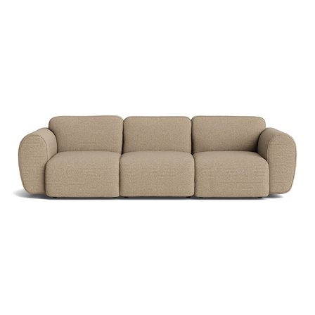 Friday 3 personers sofa - Raisa Beige - 276x94x78cm - Komfortabel Sofa i Raisa Beige med PU skum og Polyester