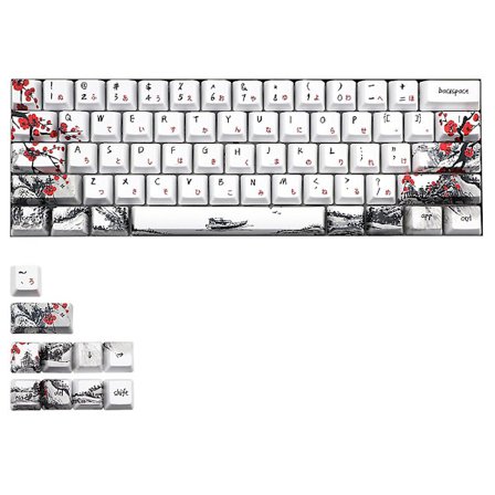 Nyhet Allover Dye Subbed Plum Blossom 71 Key Profile Keycap For Gh60 Rk61 Alt61 Gk61 Gk64 Dz60 Ke