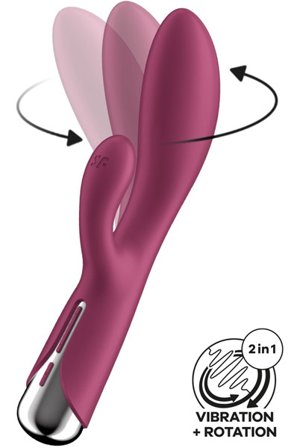 Kjøp Satisfyer Spinning Rabbit 1 Red - Rabbitvibrator | God pris