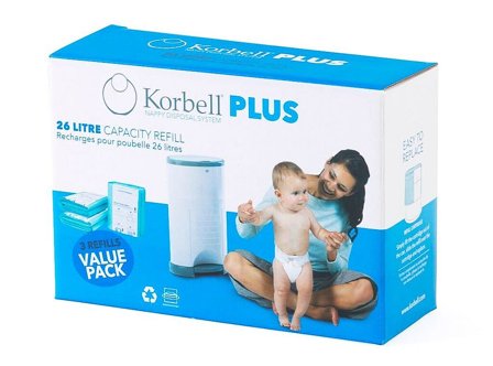 Korbell Plus Refill 3-pak, Børn & Forældre, Pusletid, Blespande- Og Poser