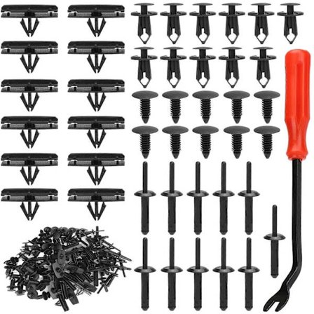 121 kpl Muoviniitit Kiinnike Lokasuoja Puskuri Oven Konepellin Klipsit Jeep Wranglerille [DB]