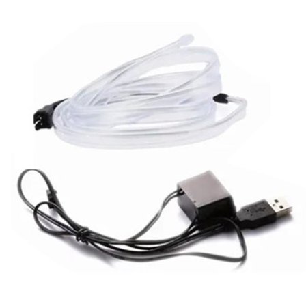 3 meter 5V LED-list för bilens interiör, bländfri huv- och fotkantsbelysning med USB-gränssnitt, blå