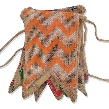 3,7 m maalaisromanttinen juuttikangasviiri, juuttikangasliput Hessian-viiri 10x16,5 cm ulkokäyttöön pellavaviiriin hääjuhliin, vauvakutsuihin, huoneen