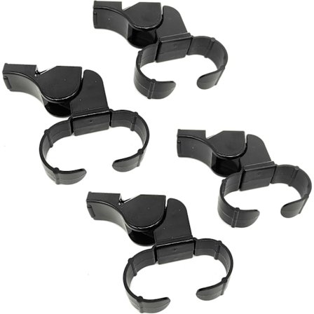 4 stk. Håndholdte fløjter med fingergreb, genanvendelige dommerfløjter