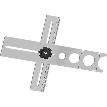 Hulåbningslokalisator, keramisk fliseåbningslokalisator - Justerbar keramisk flisehul lokalisator i rustfrit stål, gulvboreguide for præcis 