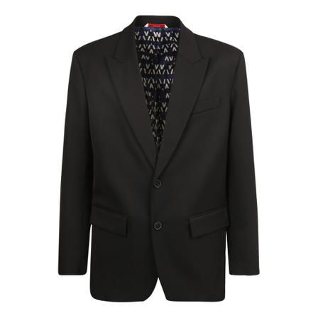 Valentino Single-breasted wool-blend blazer , Zwart , Heren , Maat: S