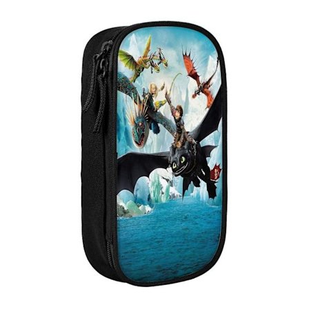How To Train Your Dragon Tannlaus Penal Stort Kapasitet Pennal Doble Glidelåser Pennveske Kontor Skrivesaker Veske Kosmetikkveske Med Rom