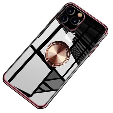 iPhone 11 Pro Max - Deksel med Ringholder Roségull