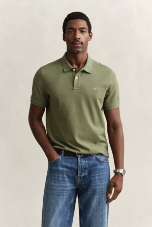 GANT Herren Regular Fit Piqué Poloshirt (5XL) Grün