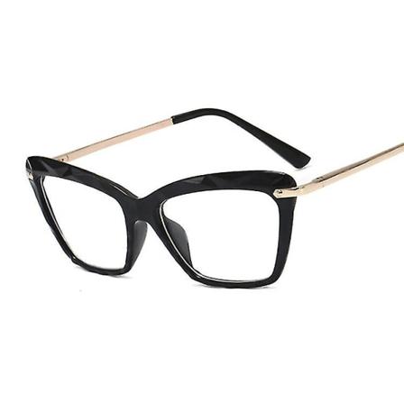 Retro Cat Eye Transparent Leopard Glasögonbåge För Kvinnor Män Optisk Glasögon Datorglasögon Glasögonbåge black