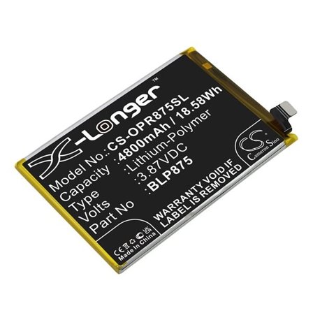 Akku älypuhelin, Matkapuhelin OPPO:lle Realme Q3s, Realme Narzo 50, RMX3286