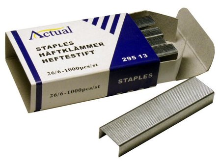 Actual Häftklammer (26/6) 1000/fp - Lyreco - Kontorsmaterial - Till skrivbordet - Häftklammer och tillbehör