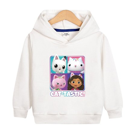 Hoodies Gabby's Dollhouse Pullover Jacka Kappa Present Vit