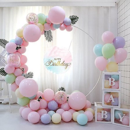 60/80/100/150cm Balloon Ring Round Big Balloon Arch Circle Ring Stand Holder Balloon Garland Background Frame Column Wedding