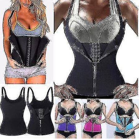 Tflycq 3 Clip1 Zip 6 Stålbenad waist trainer Sportträning Kroppsformare Magkontroll Red 3XL