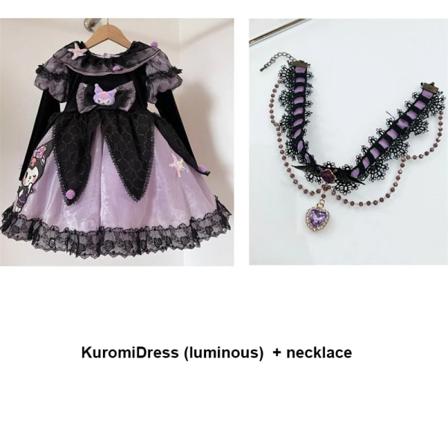 Anime Kawaii Sanrios My Melody Kuromi Lolita Barn Prinsessklänning Bekväm Söt Söt Tjej Tutu-kjol Toddler Födelsedagskläder Kuromi 18 120 cm