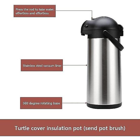 5l Termisk Kaffe Karaffel Isoleringskolbe 12 Timer Varmebevaring