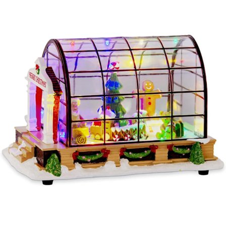 Honningkager balsal hus og jul tog animeret jul landsby drivhus