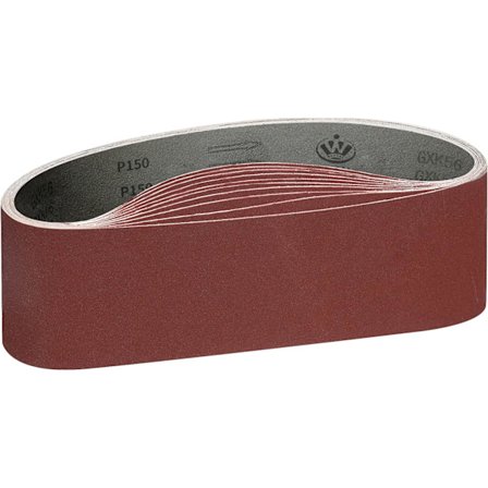 Slibebånd 100 x 915 mm, P150 meget fint korn, til båndsliber, til træbearbejdning, slibning, skærpning, metalpolering (10 stk)