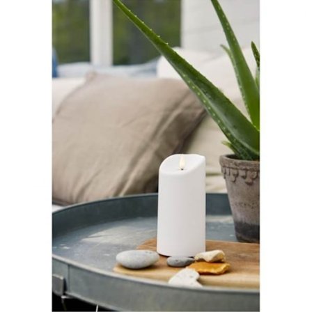 LED BLOCK LJUS LÅGA / 15 cm / Batteri / Timer / inomhus/utomhus användning / IP44