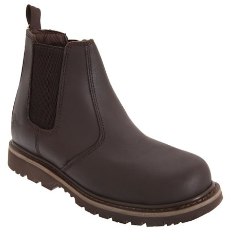 Grafters Säkerhets Chelsea Boots 3 UK Brun