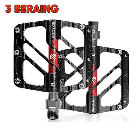 BUCKLOS Cykelpedaler 3 Lejer MTB Cykel Flad Pedal Platform Ultralet Skridsikker DU Leje Platform Pedaler til Cykeldele