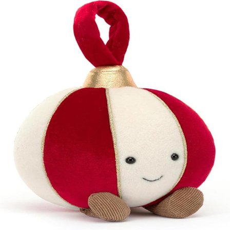 Jellycat Amuseables Julgranskula Gosedjur, 15 cm - Juldekoration Plysch
