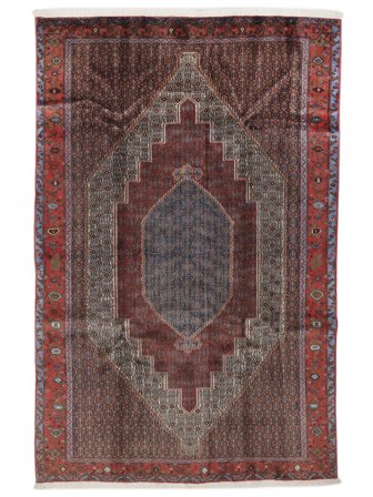 Noué À La Main Senneh Tapis 200X290 De Laine Rouge Foncé/Noir