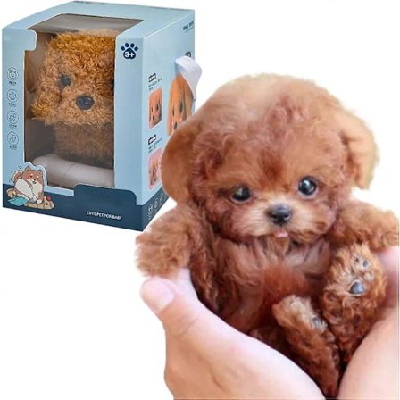 My Lifelike Robot Puppy, Robotvalp som beter sig som en riktig hund, söt mjuk robotvalp som går och skäller (brun)