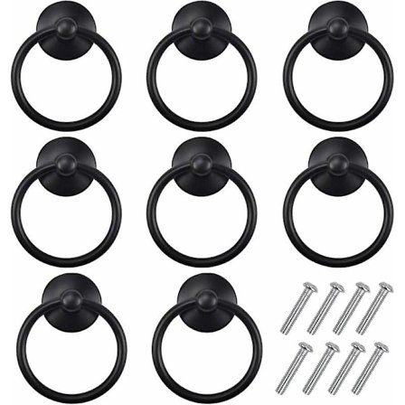 8 stk. Skuffehåndtag, Vintage Køkkenskabsknopper til Møbler, Små Runde Antikke Skabstræk Metal Dørknopper til Soveværelse