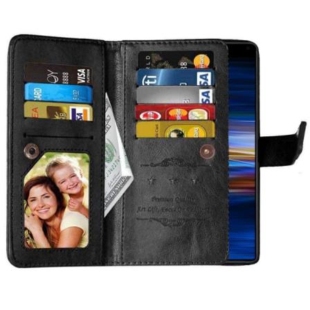 Dubbelflip Flexi 9-kort Sony Xperia 1 (j9110) Svart